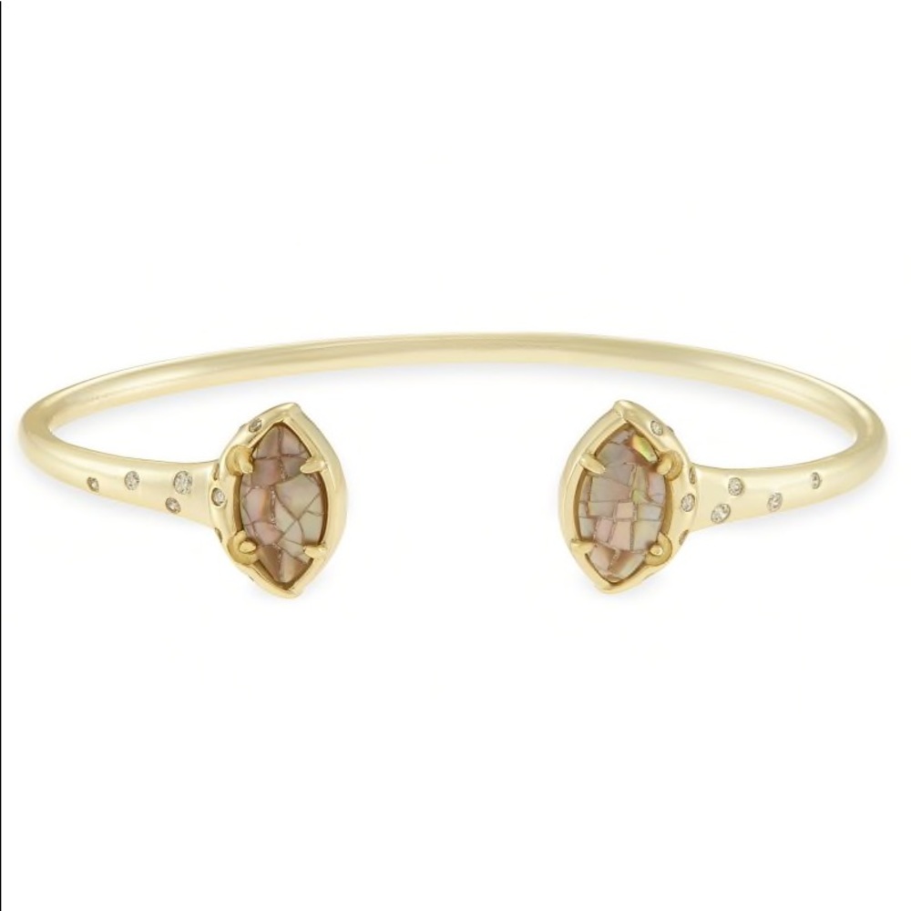 Kendra Scott Laura bracelet brown crackle pearl